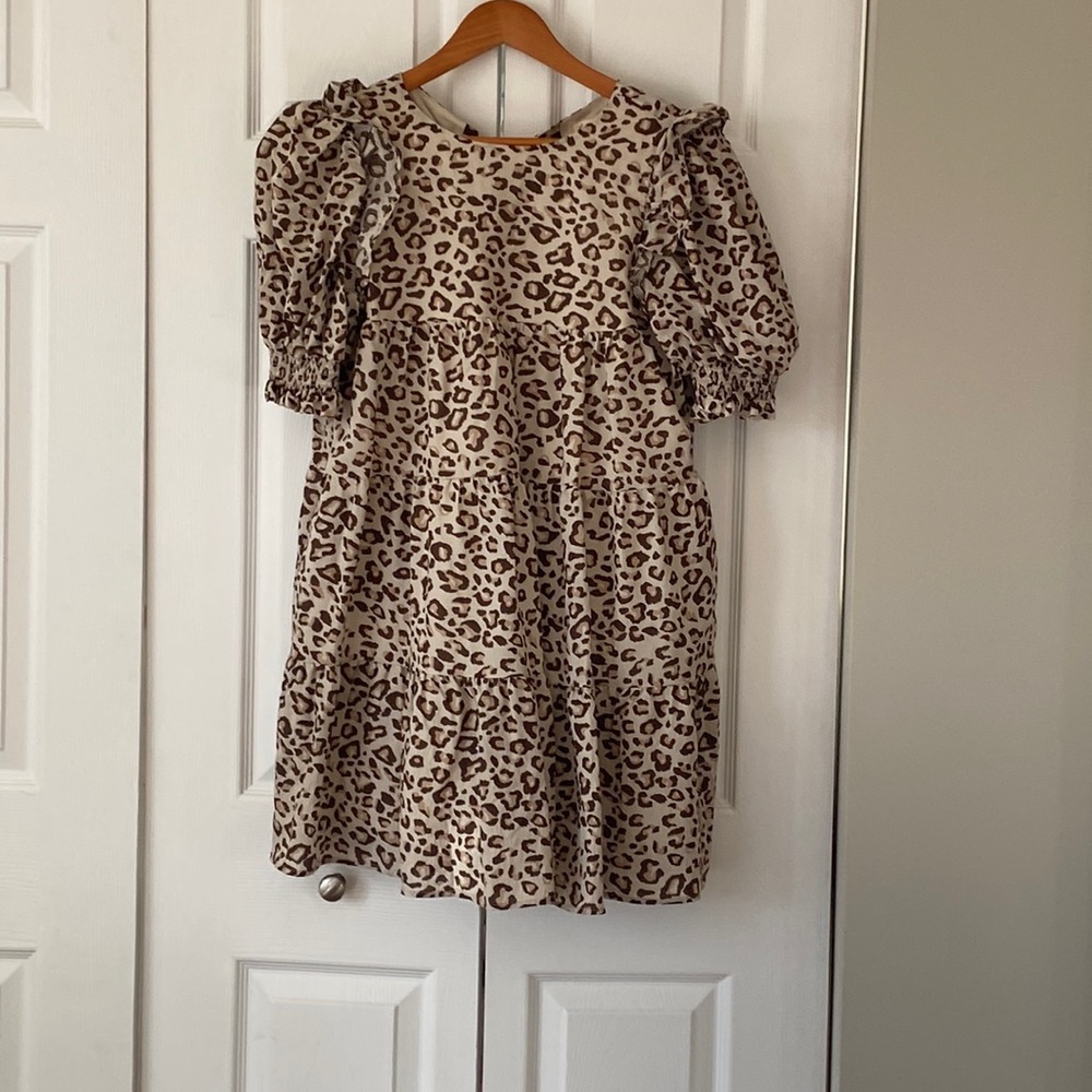 Vici babydoll puff sleeve mini dress -xs NWT